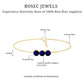 Natural Blue Sapphire Three Stone Chain Bracelet