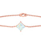 Pulsera con cadena de ópalo etíope talla princesa de 2 quilates