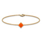 Pulsera con ópalo de fuego auténtico de 0,5 quilates con corte princesa, piedra de nacimiento