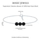 Black Onyx Three Stone Chain Bracelet with Certificate
