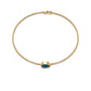 Pulsera de cadena solitaria de topacio azul de Londres talla pera de 0,7 quilates