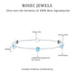 Real Aquamarine Station Chain Bracelet in Bezel Setting