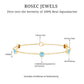 Real Aquamarine Station Chain Bracelet in Bezel Setting