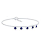 Bezel Set Blue Sapphire Charm Bracelet
