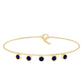 Bezel Set Blue Sapphire Charm Bracelet