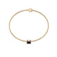 Auténtica pulsera de cadena con solitario de granate talla princesa de 1,4 quilates