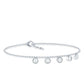 Certified Moissanite Five Stone Bracelet with Certificate