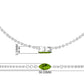 Genuine 0.74 Carat Marquise Cut Solitaire Peridot Chain Bracelet