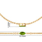 Genuine 0.74 Carat Marquise Cut Solitaire Peridot Chain Bracelet