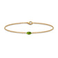 Genuine 0.74 Carat Marquise Cut Solitaire Peridot Chain Bracelet