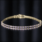 Minimalist Bezel Set Amethyst Chain Bracelet
