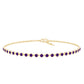 Minimalist Bezel Set Amethyst Chain Bracelet
