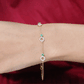 Genuine Emerald and Diamond Station Chain Bracelet