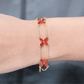 Marquise Cut Fire Opal Flower Chain Bracelet
