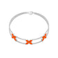 Marquise Cut Fire Opal Flower Chain Bracelet