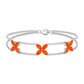 Marquise Cut Fire Opal Flower Chain Bracelet