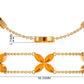 Marquise Cut Fire Opal Flower Chain Bracelet