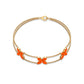Marquise Cut Fire Opal Flower Chain Bracelet