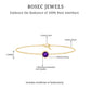 1.2 Carat Genuine Amethyst Solitaire Chain Bracelet in Bezel Set