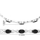 Natural Black Onyx Infinity Bolo Bracelet for Women