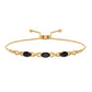 Natural Black Onyx Infinity Bolo Bracelet for Women