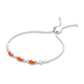 Pulsera de mujer tipo bolo infinito con ópalo de fuego ovalado natural