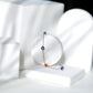 Bezel Set Fire Opal Evil Eye Station Bracelet for Women
