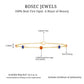 Bezel Set Fire Opal Evil Eye Station Bracelet for Women