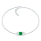 Genuine Emerald and Diamond Chain Bracelet For Her