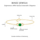 Genuine Emerald and Diamond Chain Bracelet For Her