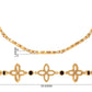 Genuine Garnet Flower Bracelet with Bolo Chain