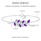 Natural Amethyst Leaf Bracelet with Certificate