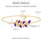 Natural Amethyst Leaf Bracelet with Certificate