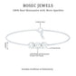 Three Stone Moissanite Chain Bracelet