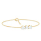 Three Stone Moissanite Chain Bracelet