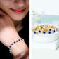 Certified Lab Grown Blue Sapphire Heart Tennis Bracelet with Moissanite
