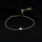 Certified Diamond Chain Bracelet in Bezel Setting