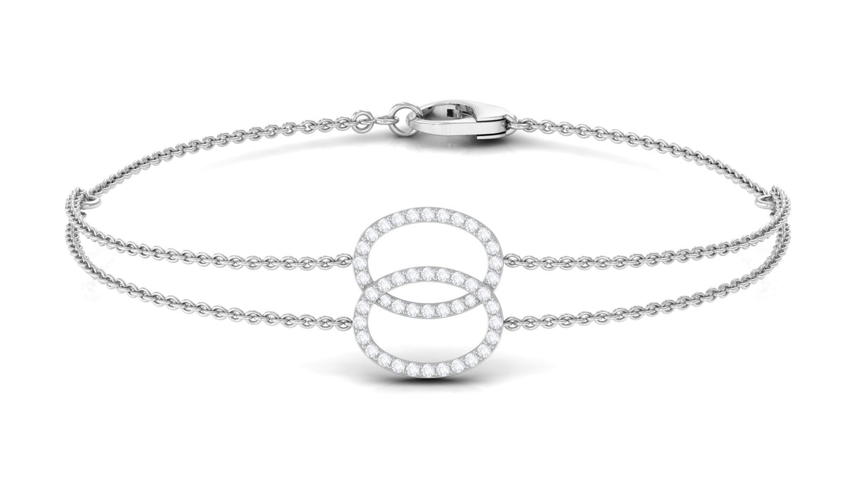 Real Diamond Eternity Chain Bracelet for Women