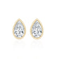 Bezel Set Diamond Tiny Stud Earrings
