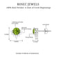 Real 1.8 Carat Peridot Stud Earrings with Diamond Half Halo