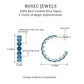 Real London Blue Topaz Hoop Earrings For Women