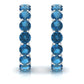 Real London Blue Topaz Hoop Earrings For Women