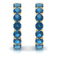 Real London Blue Topaz Hoop Earrings For Women