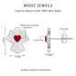 Heart Shape Ruby Angel Stud Earrings with Screw on Back