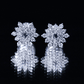 Real Blue Sapphire and Diamond Floral Cluster Stud Earrings