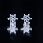 Moissanite Snowflake Stud Earrings for Her