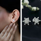 Moissanite Snowflake Stud Earrings for Her