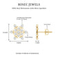 Moissanite Snowflake Stud Earrings for Her