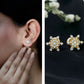 Moissanite Snowflake Stud Earrings for Her