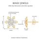 Certified Moissanite Winter Snowflake Stud Earrings